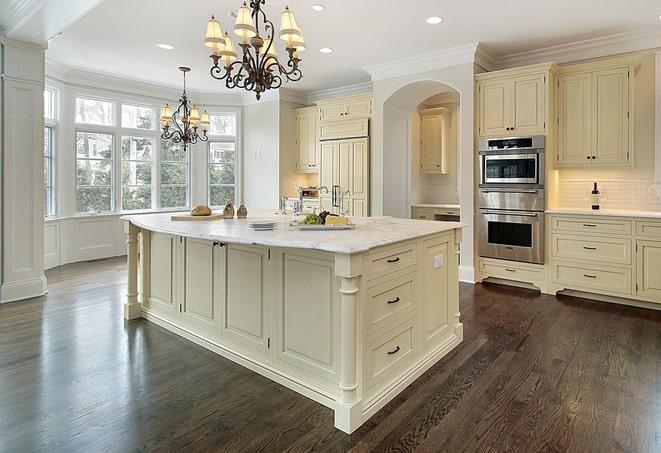 shiny laminate flooring in a modern living room in Bunnell